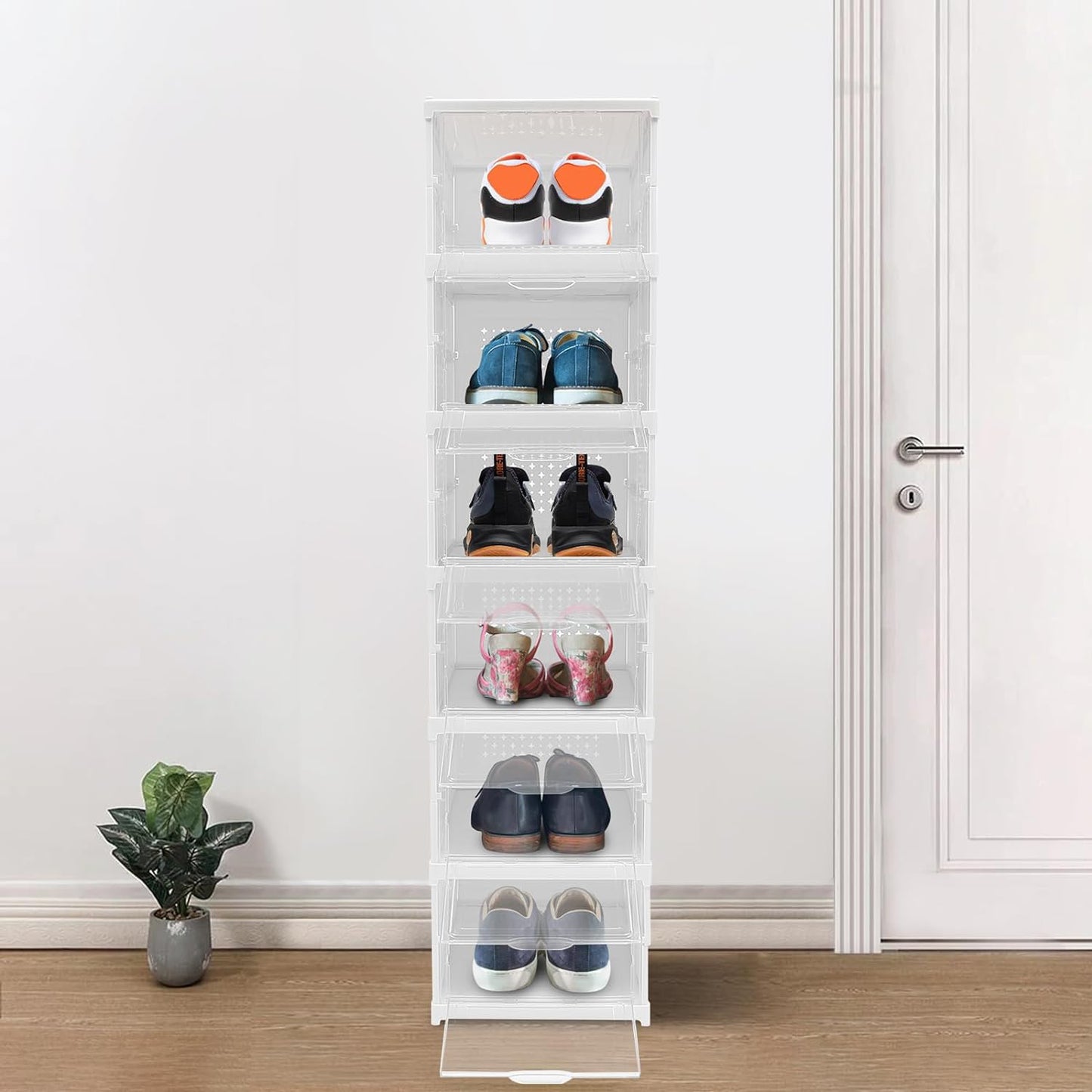 Stackable Multifunctional Storage For Clothes Foldable Drawer Shelf Basket Utility Cart Rack Storage Organizer Cart For Kitchen Pantry Closet Bedroom Bathroom Laundry (6 Layer 1 Pc) Default Title - Anthro Bazaar