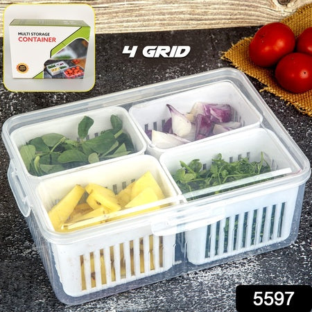 Fridge Storage Boxes Freezer Storage Containers Container For Kitchen Storage Set Storage In Kitchen Vegetable Storage Draining Crisper Refrigerator Food Box (1 Pc) Default Title - Anthro Bazaar
