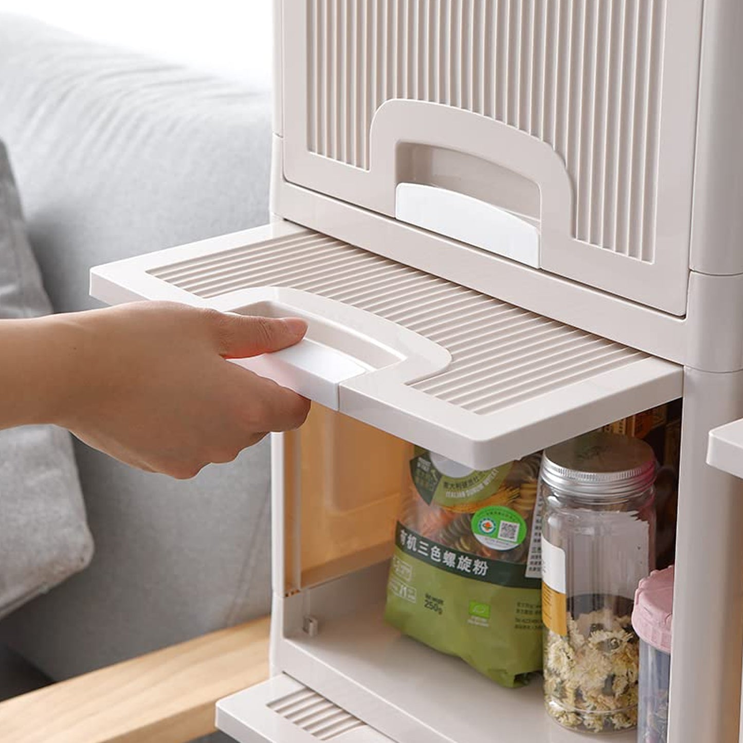 Multipurpose Storage Cabinet Storage Solutions Plastic Drawers Multi Layer Wardrobe Storage Drawers Foldable Multipurpose Drawer Units For Kitchen Bathroom Bedroom Cloth (4 Layer) Default Title - Anthro Bazaar