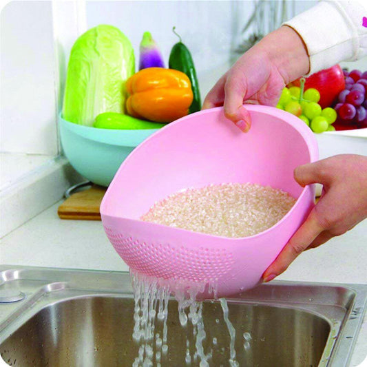 108 Kitchen Plastic Big Rice Bowl Strainer Perfect Size For Storing And Straining Default Title - Anthro Bazaar