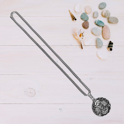 Hanuman Locket With Chain Pendant Necklace Chain (1 Pc) Default Title - Anthro Bazaar