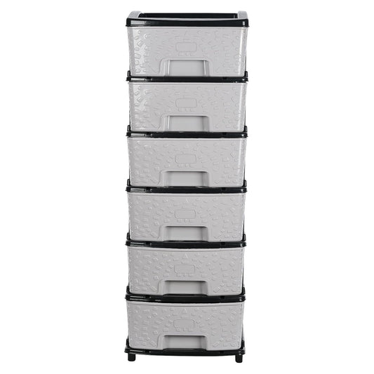 6-Layer Heavy-Duty Plastic Drawer Organizer Cabinet