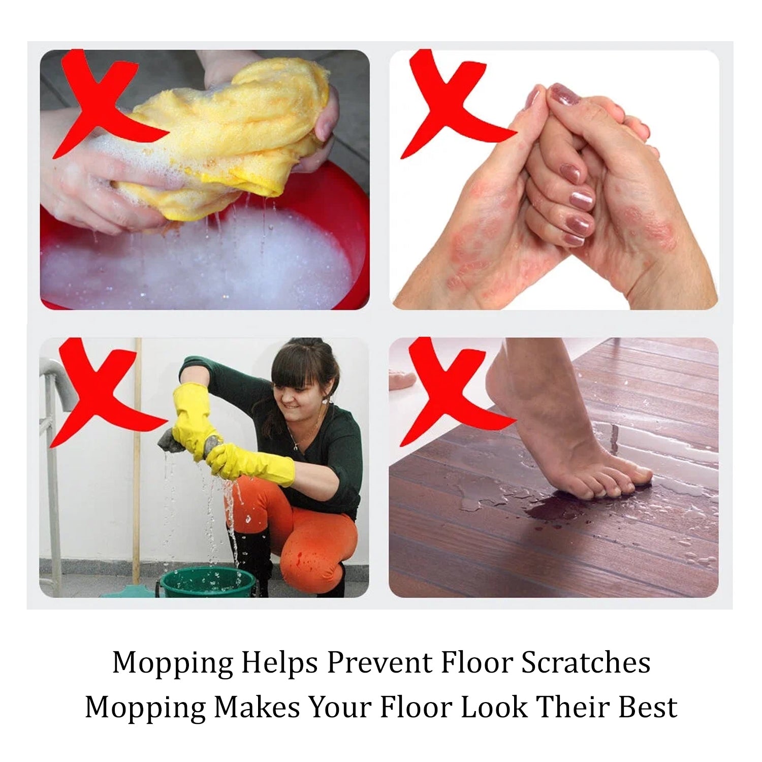 4027 Quick Spin Mop Plastic Spin Bucket Floor Cleaning Easy Wheels Big Bucket Floor Cleaning Mop With Bucket Default Title - Anthro Bazaar