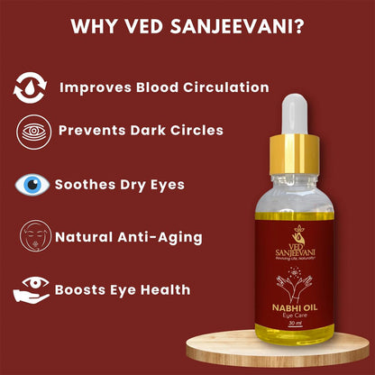 Ved Sanjeevani 100 Organic Ayurvedic Nabhi Oil For Eye Care (30ml 1 Pc) Default Title - Anthro Bazaar