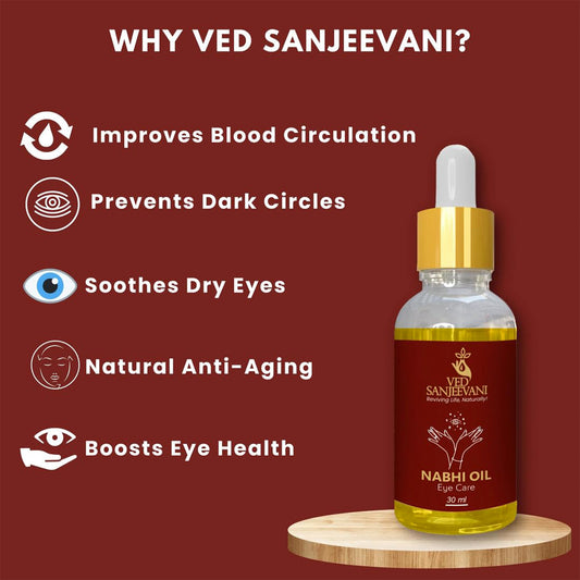 Ved Sanjeevani 100 Organic Ayurvedic Nabhi Oil For Eye Care (30ml 1 Pc) Default Title - Anthro Bazaar