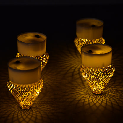6551 12pcs Flameless And Smokeless Decorative Candles Acrylic Led Tea Light Candle For Gifting House Light For Balcony Room Birthday Christmas Festival Events Decor Candles (12 Pieces) Default Title - Anthro Bazaar