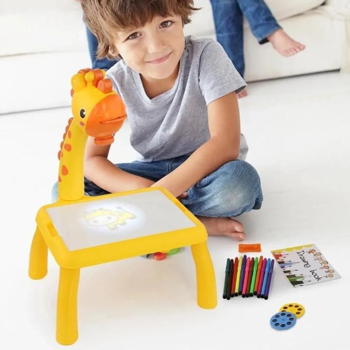 Projector Drawing Desk for Kids | Educational ABS Projector Painting Board with 24 Patterns