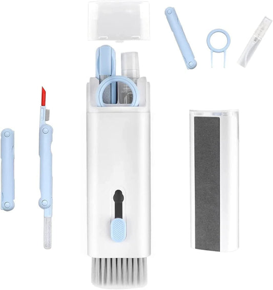 6462 7 In 1 Electronic Cleaner Kit Cleaning Kit For Monitor Keyboard Airpods Screen Dust Brush Including Soft Sweep Swipe Airpod Cleaner Pen Key Puller And Spray Bottle Default Title - Anthro Bazaar