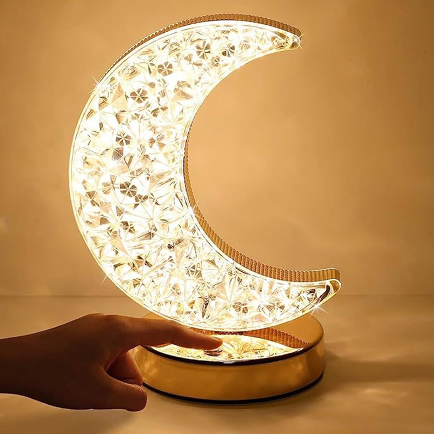 Crystal Moon Touch Lamp – Elegance Meets Modern Lighting