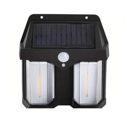 Outdoor Solar Wall Lamp – Waterproof Double Light with Dusk-to-Dawn Sensor