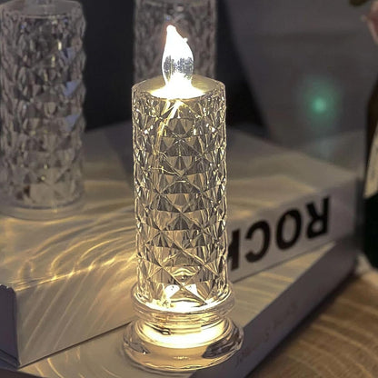 6241 Rose Candles For Home Decoration Crystal Candle Lights Default Title - Anthro Bazaar