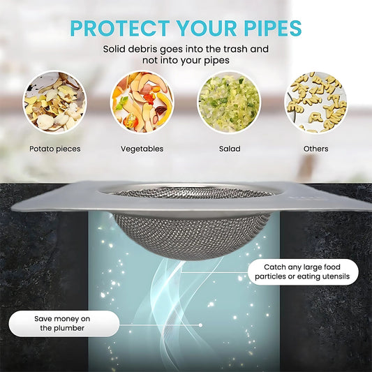 Stainless Steel Square Sink Strainer (1 Pc) Default Title - Anthro Bazaar