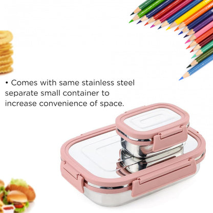 Premium Stainless Steel Leak Proof Air Tight Lunch Boxes (900ml+200ml  2 Pc Set)