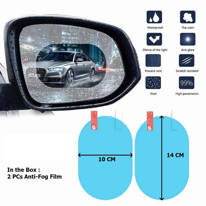 7552 Anti Fog Anti Scratch Interior Rearview Car Mirror Film Waterproof Hd Clear Protective Sticker Film For Safe Driving Car Mirrors Side Windows Default Title - Anthro Bazaar