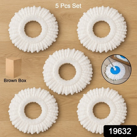 Microfiber Spin Mop Refill Head 360 Rotating Mop (5 Pc)