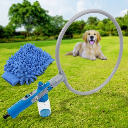 Pet Shower Sprayer Cat Dog Grooming Bath Massager With Microfiber Glove (1 Set) Default Title - Anthro Bazaar