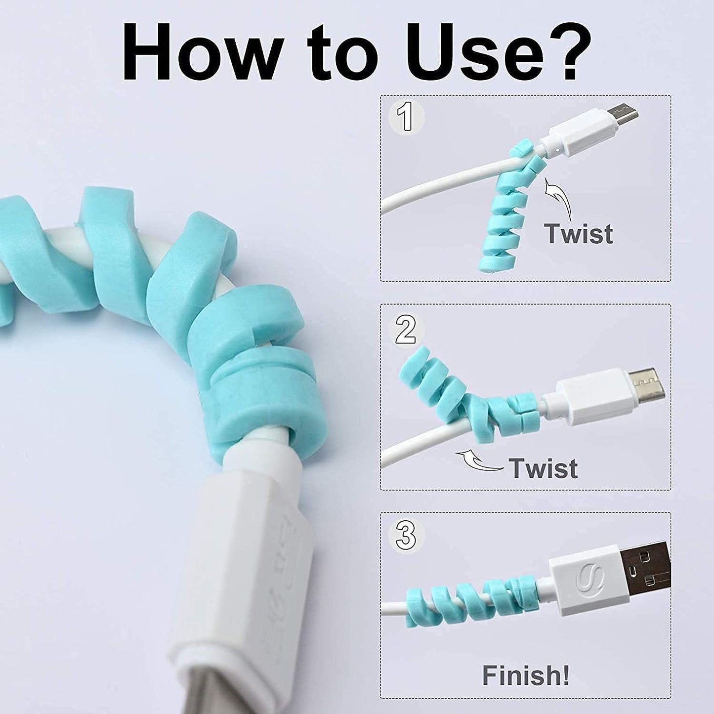 Spiral Charger Cable Protector – Save Your Cables, Save Your Money