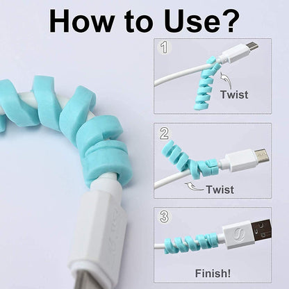 Spiral Charger Cable Protector – Save Your Cables, Save Your Money
