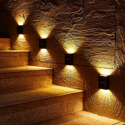 Solar Wall Fence Lights – Dual LED Up & Down Outdoor Waterproof Garden & Porch Lamp