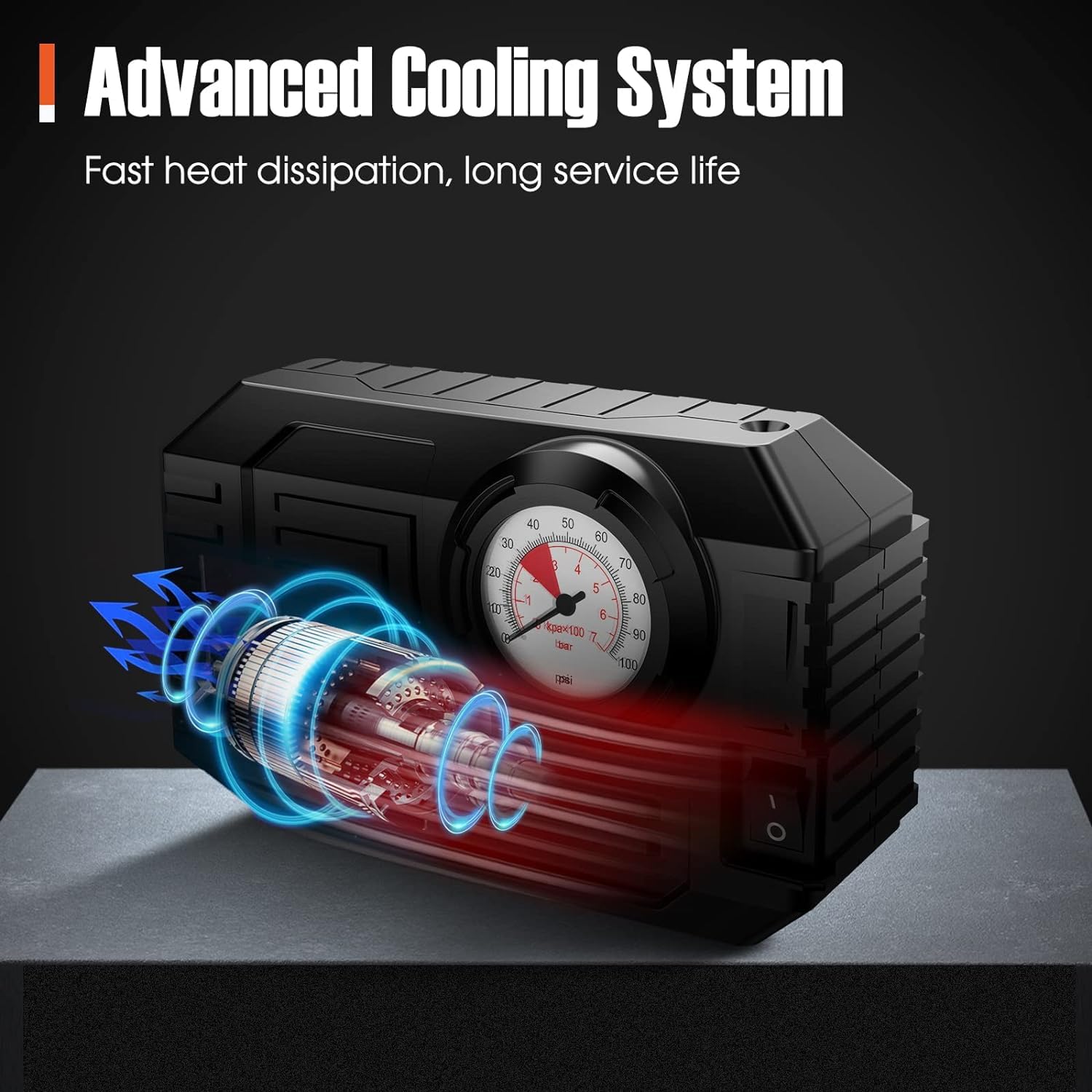 7586 Tire Inflator Portable Air Compressor 12v Small Air Pump For Car Tires Bicycle Balloons Cars Bike Bicycles And Other Inflatables With Led Light (12v) Default Title - Anthro Bazaar