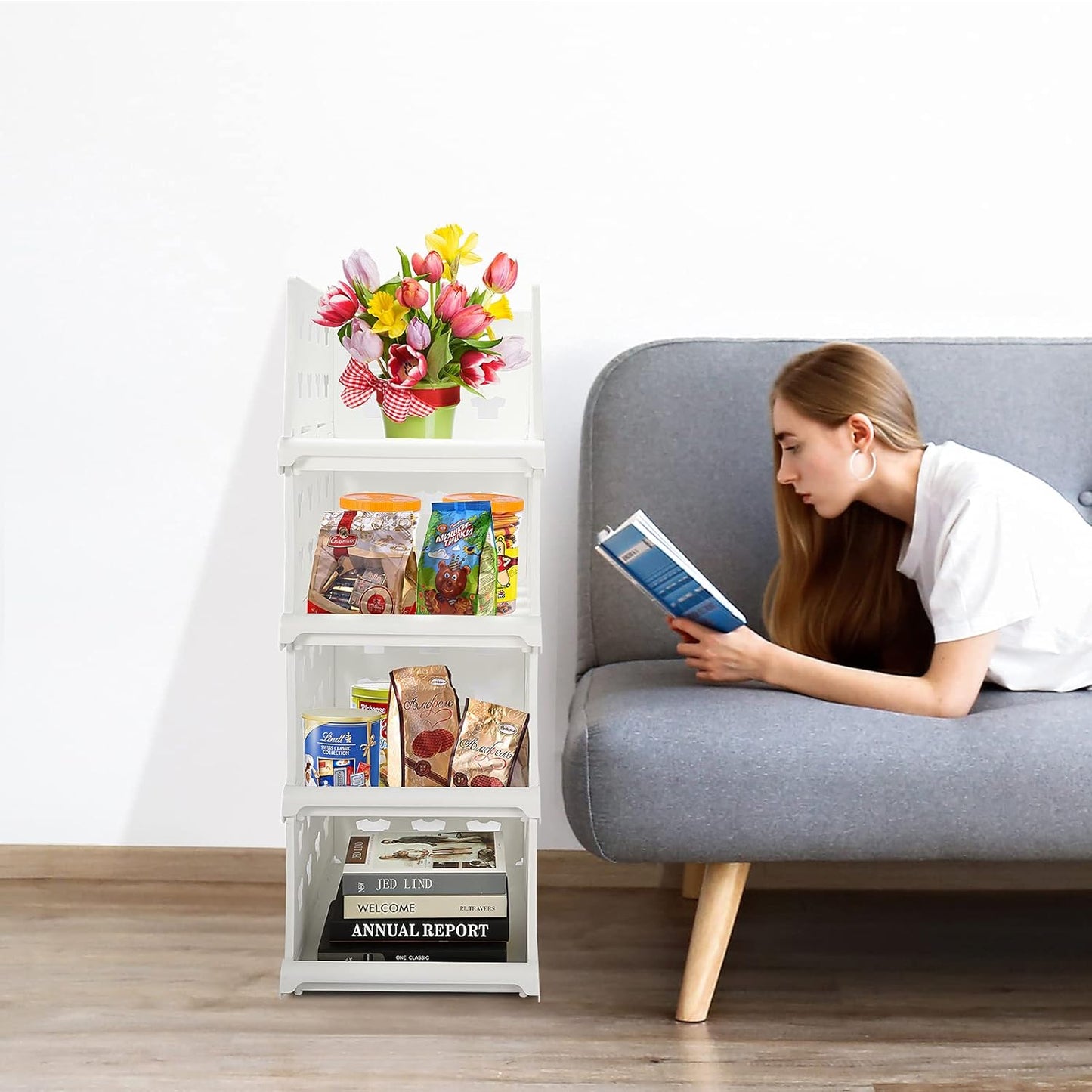 Multipurpose Foldable Organizer Rack for Kitchen, Bathroom, Laundry & Bedroom – Modular Basket Shelf