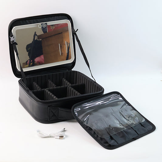 Black Premium Led Light Makeup Organizer Box (1 Pc) Default Title - Anthro Bazaar