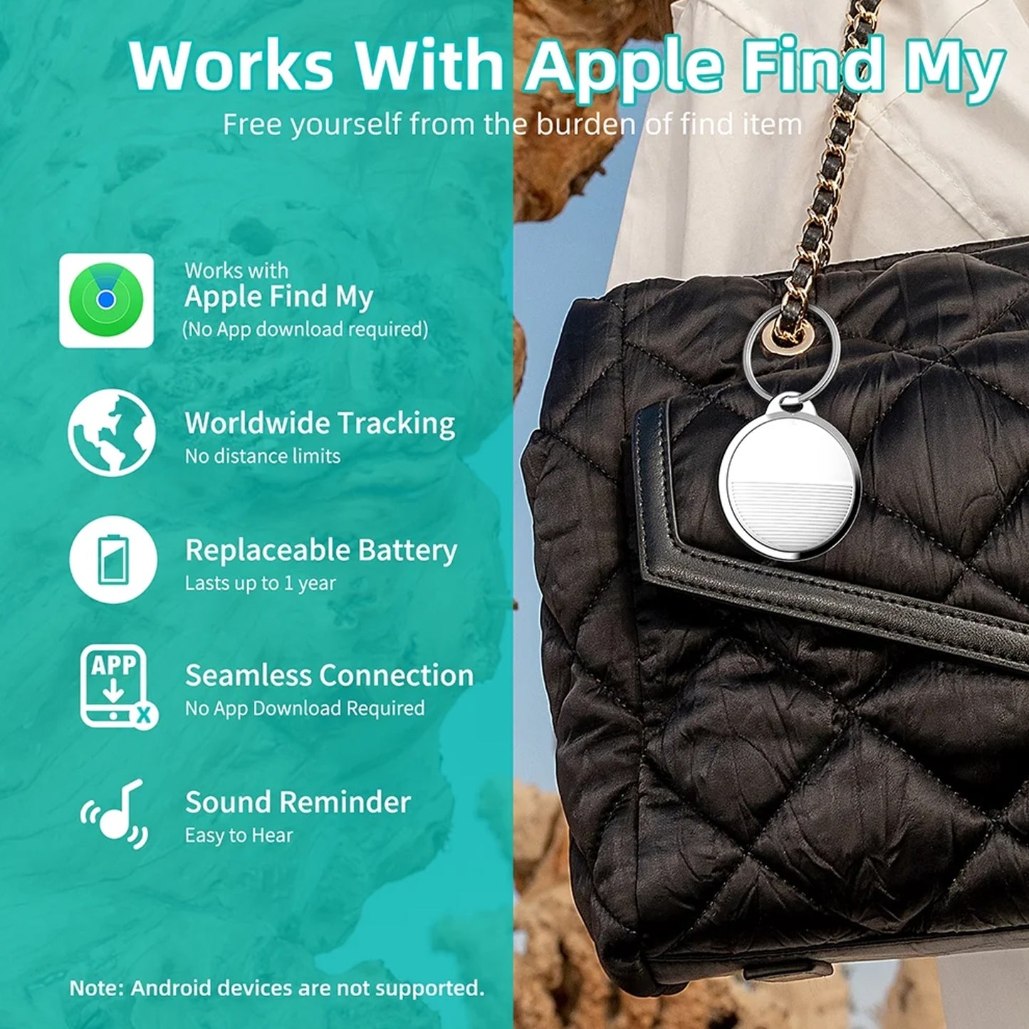 Finder Compatible With Find My App Global Tracking Gps Tracker With Sound Alarm Default Title - Anthro Bazaar