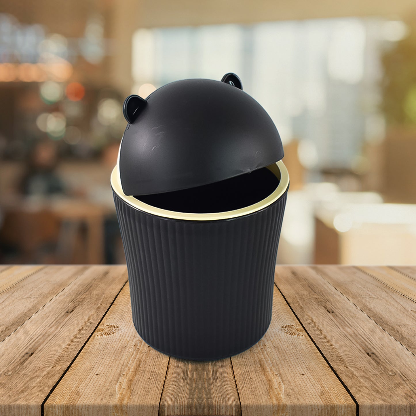 Mini Tabletop Dustbin 1200ML | Stylish Swing Lid Desk Trash Can [1 Piece]