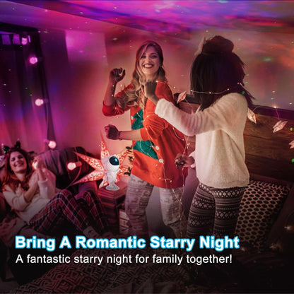AstroGlow™ Galaxy Projector – Astronaut Starry Sky Lamp with Remote & 360° Rotation