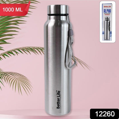 Stainless Steel Double Wall Vacuum-insulated Drink Water Bottle (1000 Ml) Default Title - Anthro Bazaar