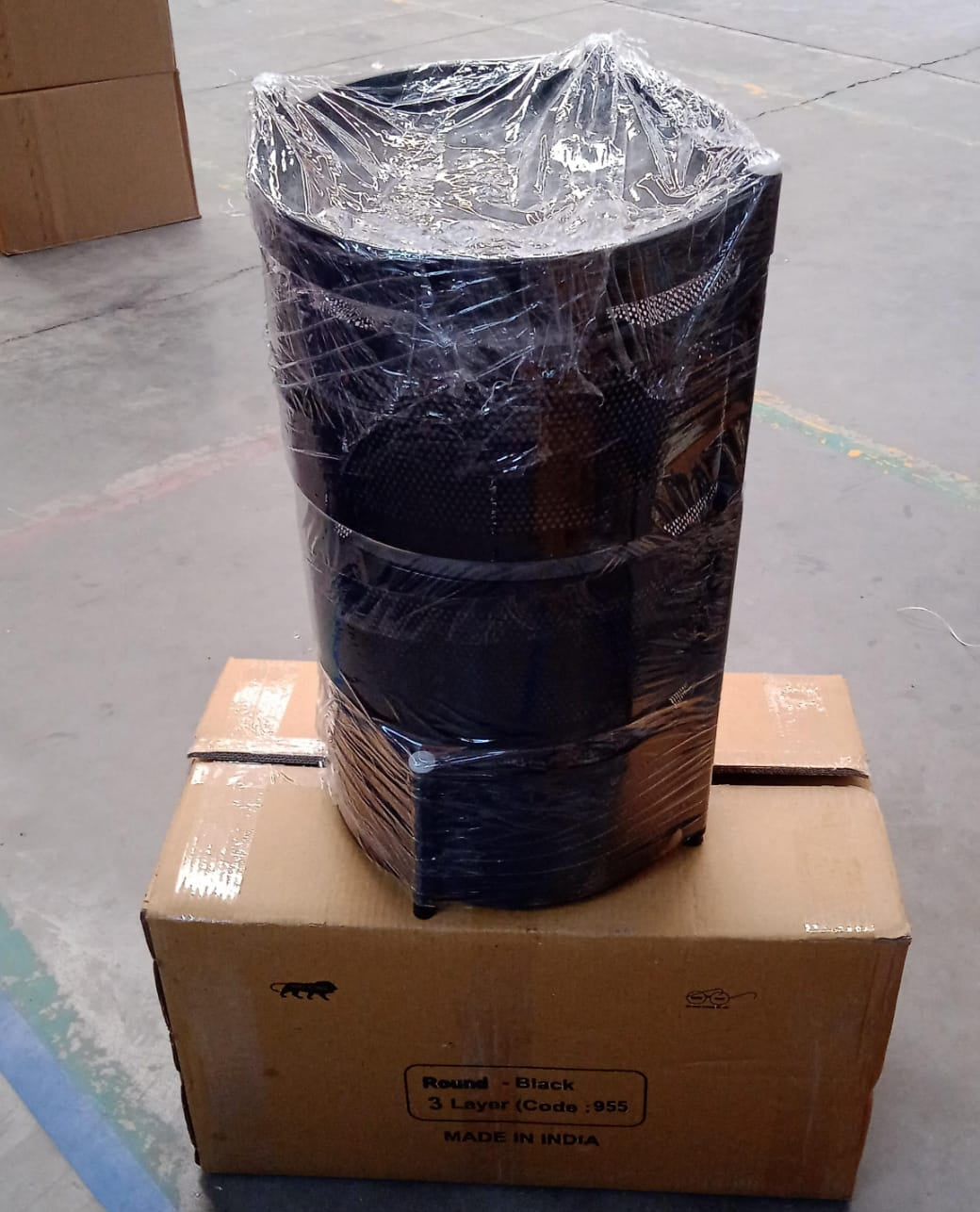 3 Layer Round Metal Kitchen Trolley – Strong, Stylish & Space-Saving