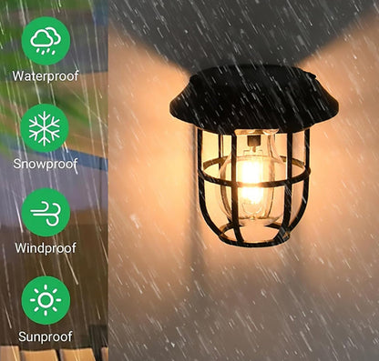 Solar Lantern Wall Lights Fixtures With Motion Sensor (1 Pc)