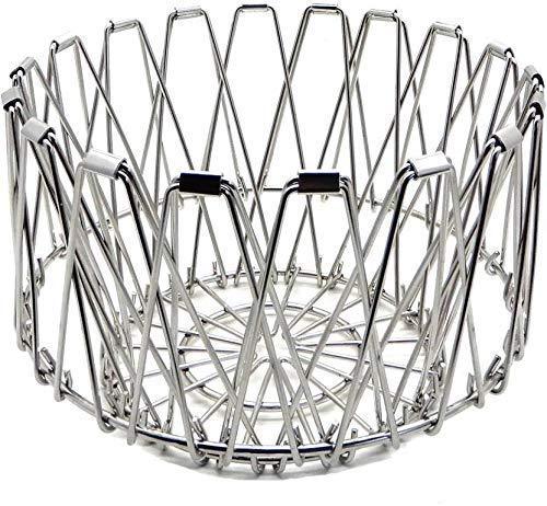 Stainless Steel Wire Bowl Foldable Basket