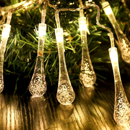 CrystalGlow™ LED Water Drop String Lights