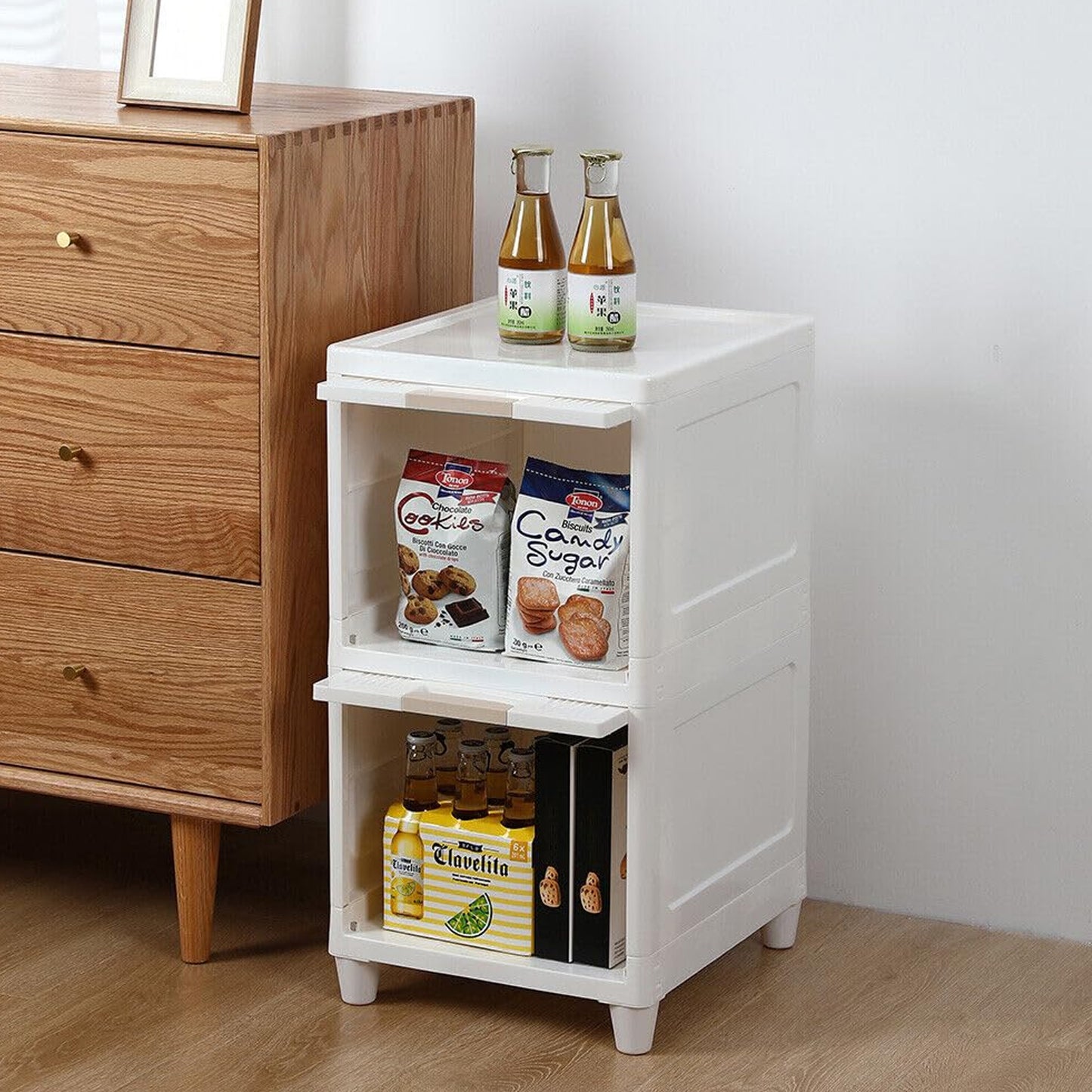 Multipurpose Storage Cabinet Storage Solutions Plastic Drawers Multi Layer Wardrobe Storage Drawers Foldable Multipurpose Drawer Units For Kitchen Bathroom Bedroom Cloth (2 Layer) Default Title - Anthro Bazaar