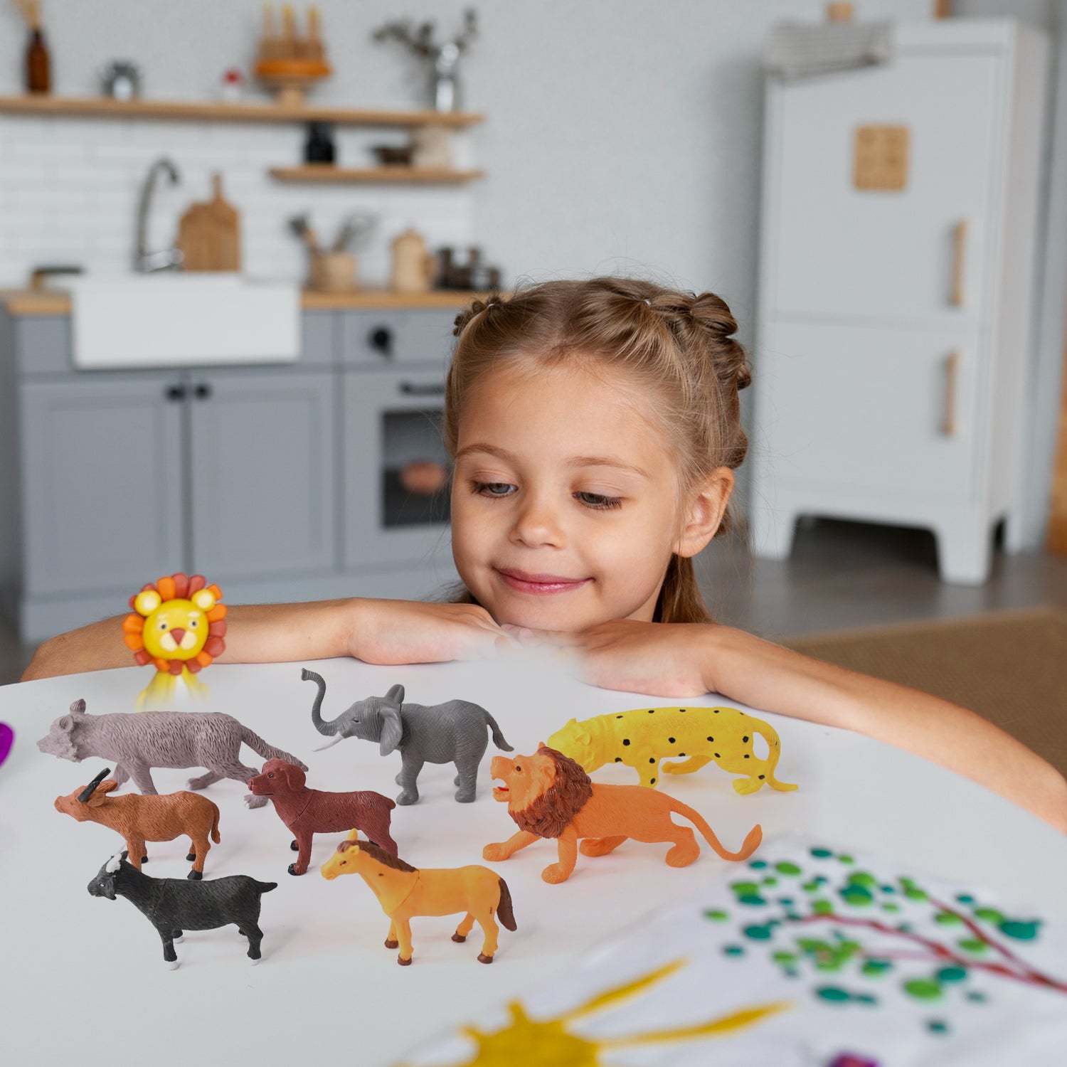 Animal Kingdom Plastic Toy Set For Kids (14 Pc) Default Title - Anthro Bazaar