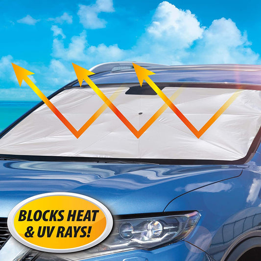 0519 Windshield Umbrella Sun Shade Cover Visor Sunshades Reviews Automotive Front Sunshade Fits Foldable Windshield Brella Various Heat Insulation Shield For Car Default Title - Anthro Bazaar
