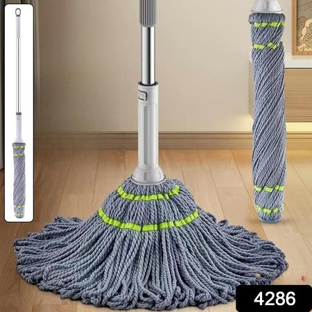 Squeeze Twist Mop Self Wringing Mop Stainless Steel Handle (1 Pc) Default Title - Anthro Bazaar