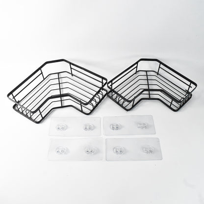 Iron Coating Self-adhesive Corner Shelf Organizer (2 Pc) Default Title - Anthro Bazaar