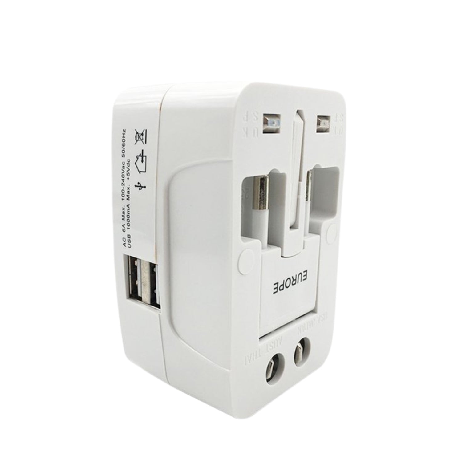 12671 All-in-one Universal Worldwide Travelling Ac Adaptor Plug (Au Uk Us Eu) International Power Charger Electric Usb Power Plug Socket Adapter Converter (1 Pc) Default Title - Anthro Bazaar
