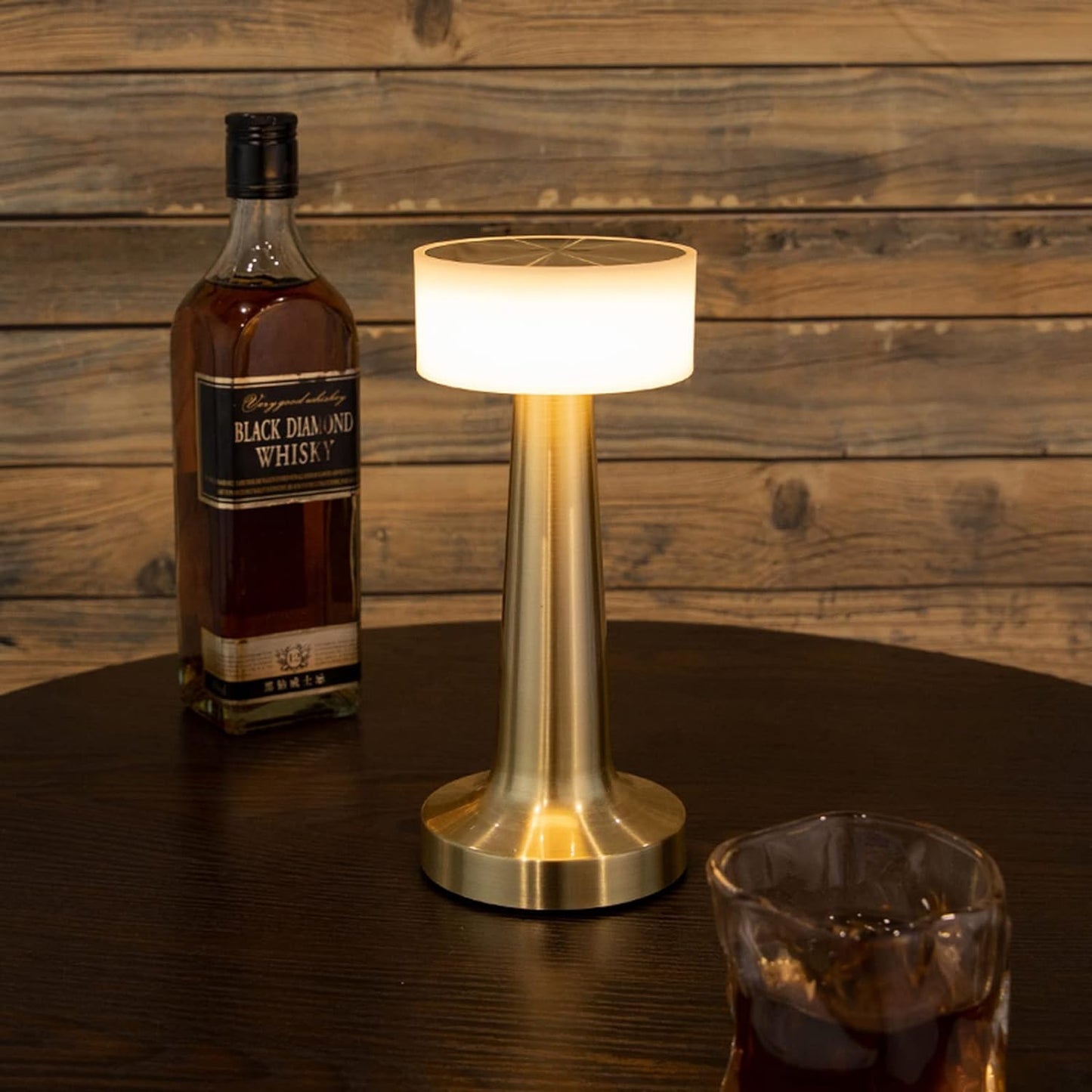 LED Touch Control Table Lamp | 3 Colour & 3 Brightness Dimmable [Gold texture]