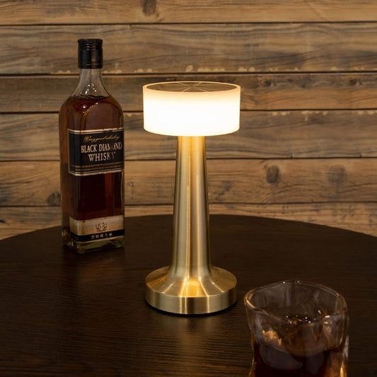 LED Touch Control Table Lamp | 3 Colour & 3 Brightness Dimmable [Gold texture]