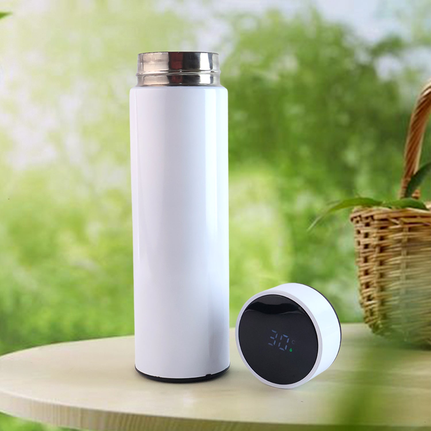 White Vacuum Insulated Water Bottle (1 Pc 500ml) Default Title - Anthro Bazaar