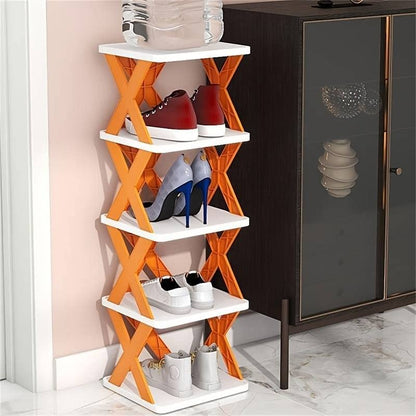 9065 5 Tier Shoes Stand Shoe Tower Rack Suit For Small Spaces Closet Small Entryway Easy Assembly And Stable In Structure Corner Storage Cabinet For Saving Space Default Title - Anthro Bazaar