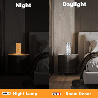 6604 Crystal Touch Night Light (16 Colors) - Rose Diamond Table Lamp With Remote Control Usb Table Lamp Romantic Date Lighting Decor For Festival Bedroom Dining Room Default Title - Anthro Bazaar