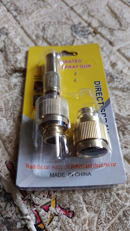 7588 Water Spray Nozzle For Water Pipe Booster Nozzle For Car Wash Nozzle With High Pressure Water Adjustable Brass Nozzle Water Spray Gun For Gardening Watering Tools Default Title - Anthro Bazaar