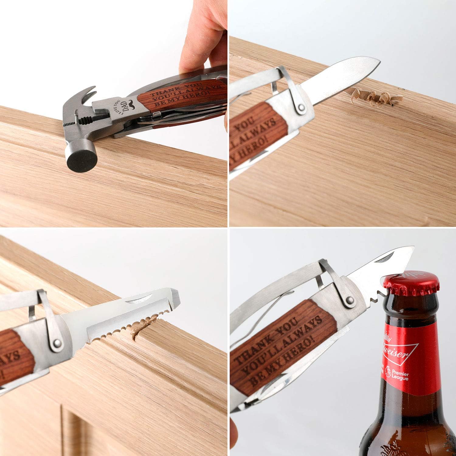 9379 Fathers Day Gifts Dad Birthday Gifts For Dad From Daughter Son All In One Tools Hammer Multitool Opener Screwdriver Cool Gadget Christmas Gifts Stocking Stuffer For Men Outdoor Camping Default Title - Anthro Bazaar