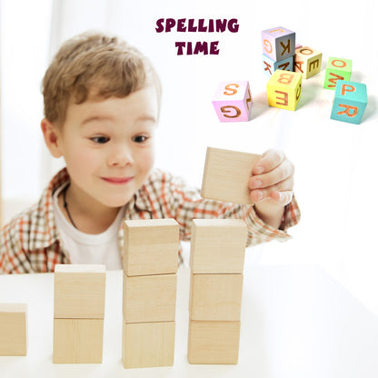 Alphabet Puzzle Spelling Reading Words (26 Flash Cards 8 Woodenblock) Default Title - Anthro Bazaar