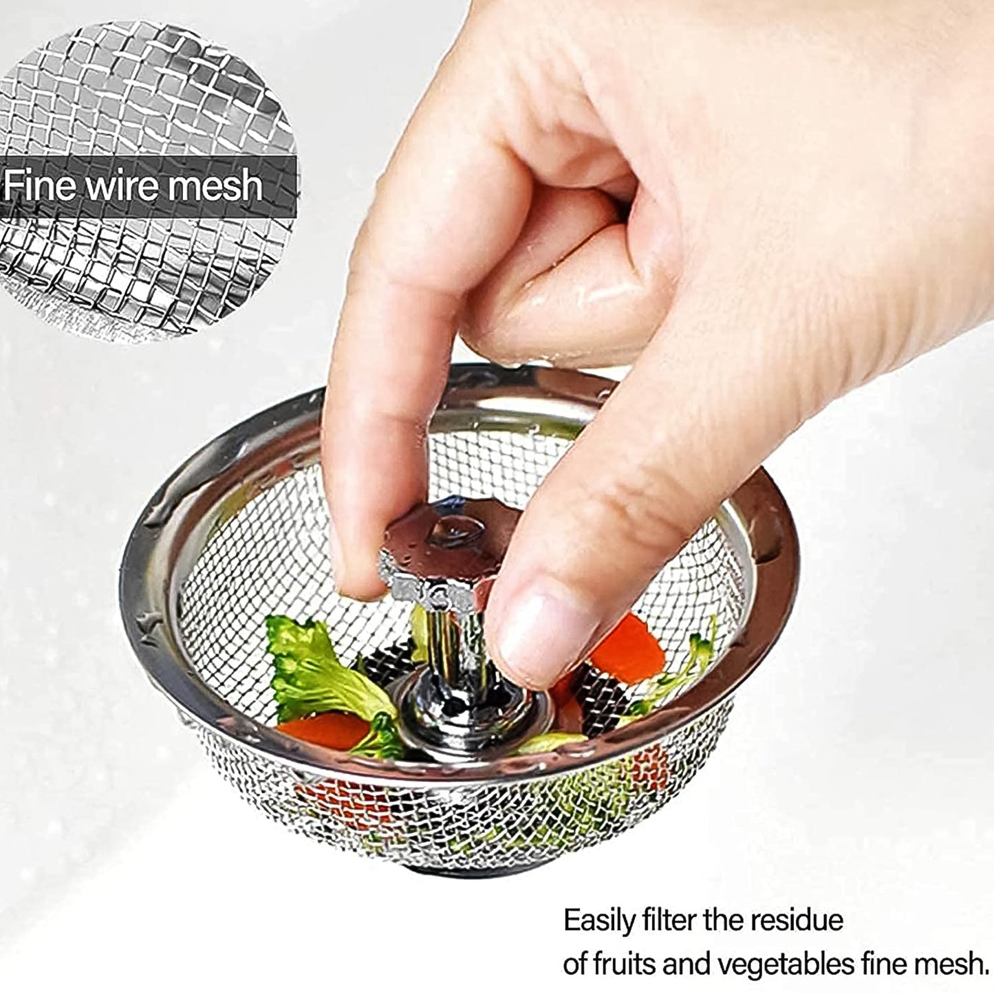 Stainless Steel Sink Strainer Basket Strainer Kitchen Sink Strainer (1 Pc) Default Title - Anthro Bazaar
