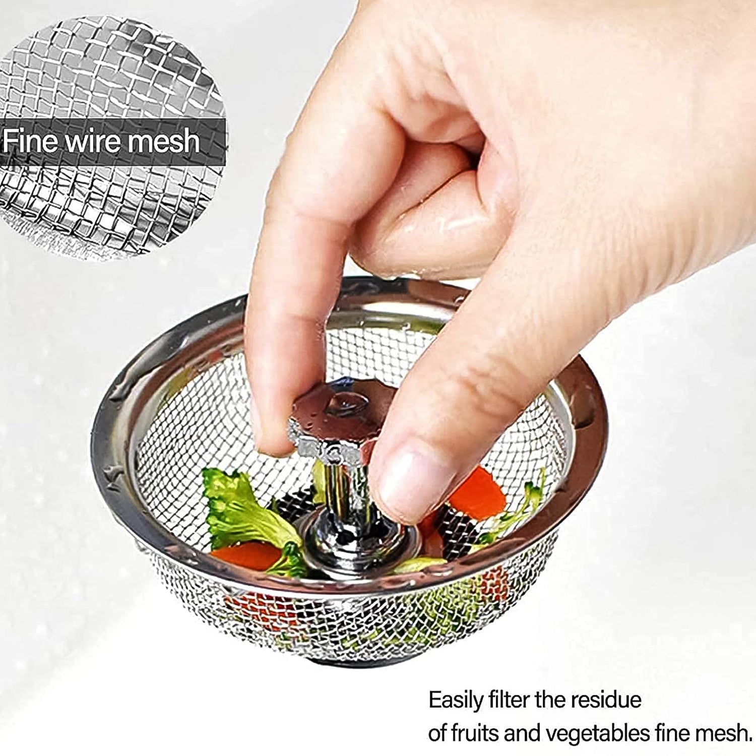 Stainless Steel Sink Strainer Basket Strainer Kitchen Sink Strainer (1 Pc) Default Title - Anthro Bazaar
